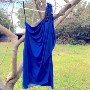 Beautiful Blue One Shoulder Dress